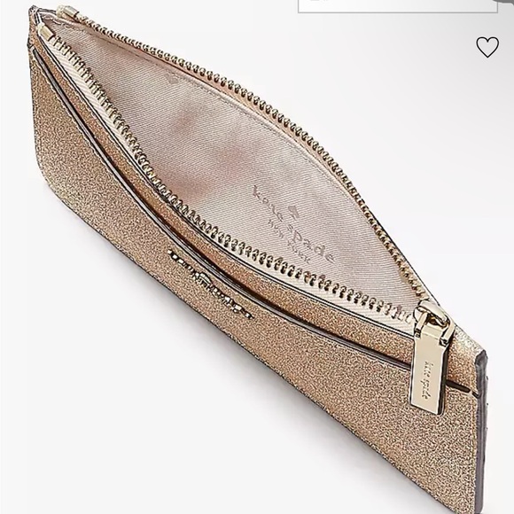 NIB Kate spade Large Slim Glitter Wallet - Picture 3 of 7